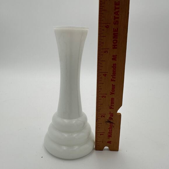 Vintage Randall Milkglass Beehive Bud Vase 6" White - Picture 3 of 5